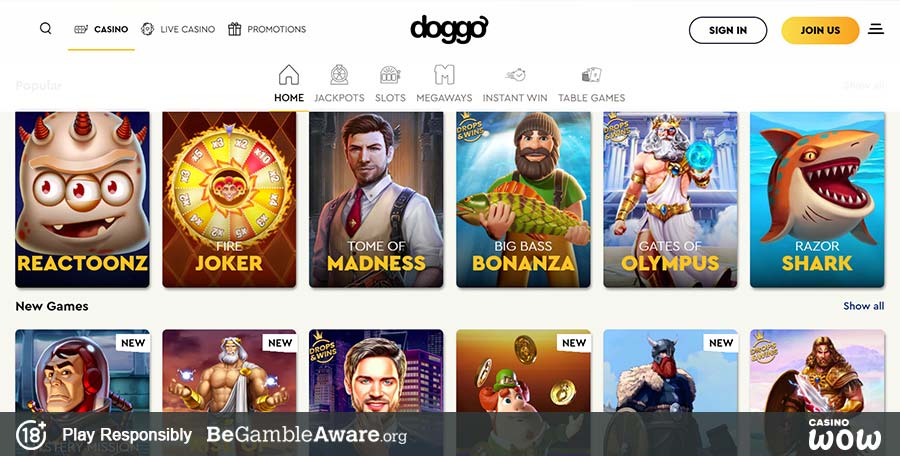 Doggo Casino Games