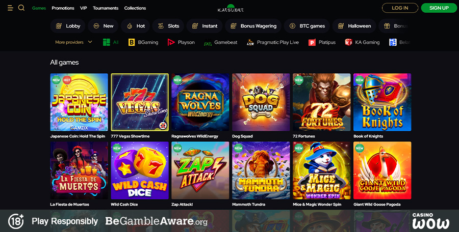 KatsuBet Casino Games
