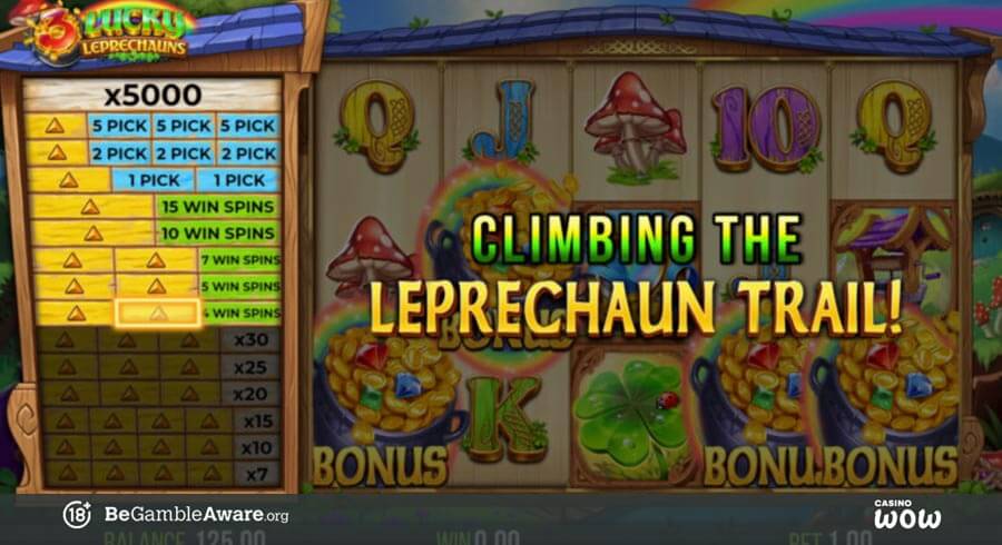 3 Lucky Leprechauns Bonus Feature