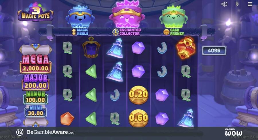 3 Magic Pots Bonus Feature