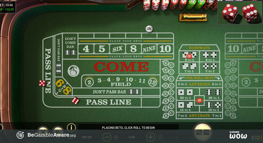 BetSoft Craps Bonus Feature