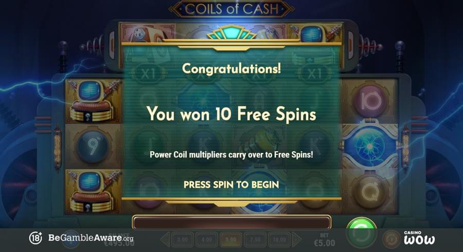 Coils of Cash Bonus Feature