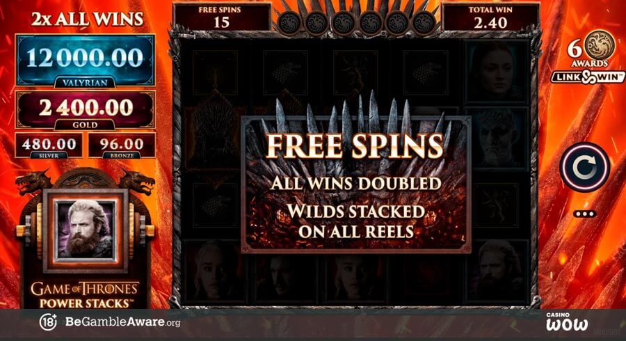 Game of Thrones Power Stacks Bonus Feature
