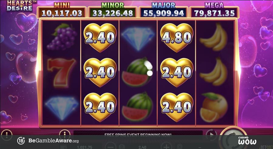 Hearts Desire Bonus Feature