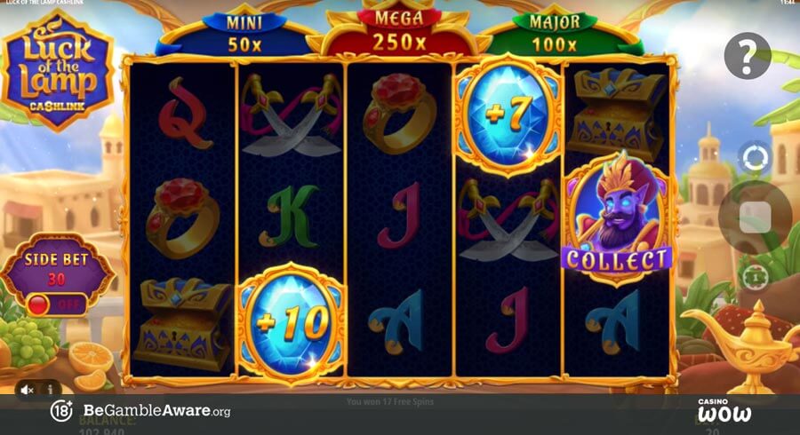 Luck of the Lamp CashLink Bonus Feature