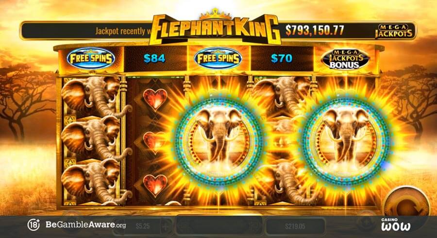 MegaJackpots Elephant King Bonus Feature