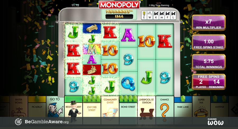 Monopoly Megaways Bonus Feature