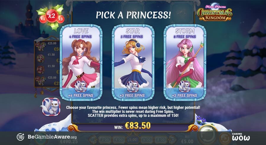 Moon Princess: Christmas Kingdom Bonus Feature