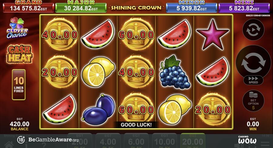 Shining Crown Cash Heat Bonus Feature