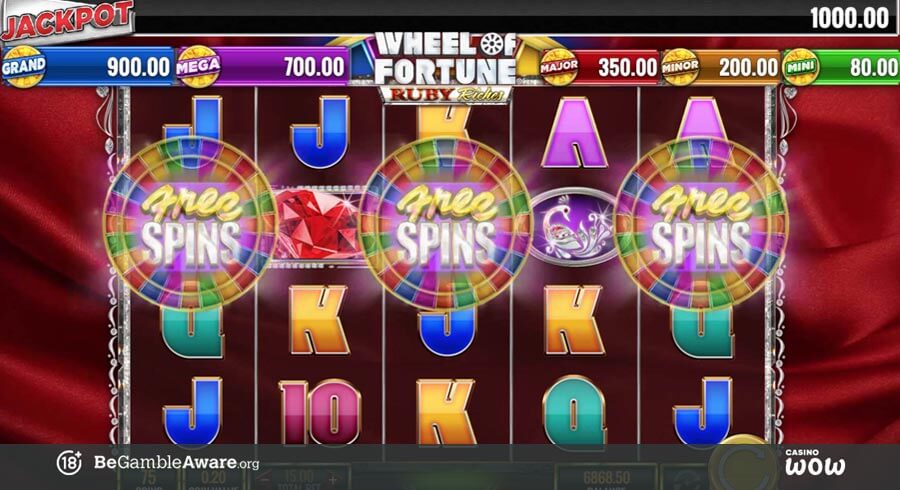 Wheel of Fortune Ruby Riches Bonus Feature