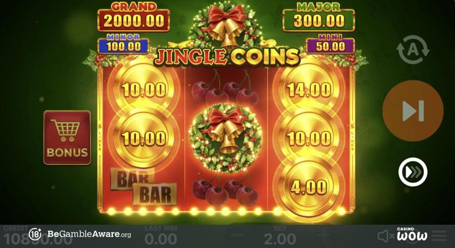 Jingle Coins Hold & Win Bonus Feature