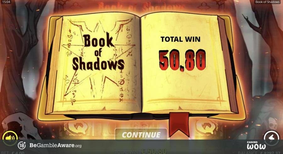 Book of Shadows Big Win