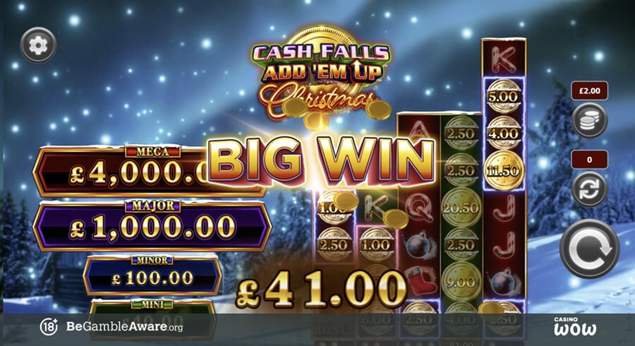 Cash Falls Add ’Em Up Christmas Big Win