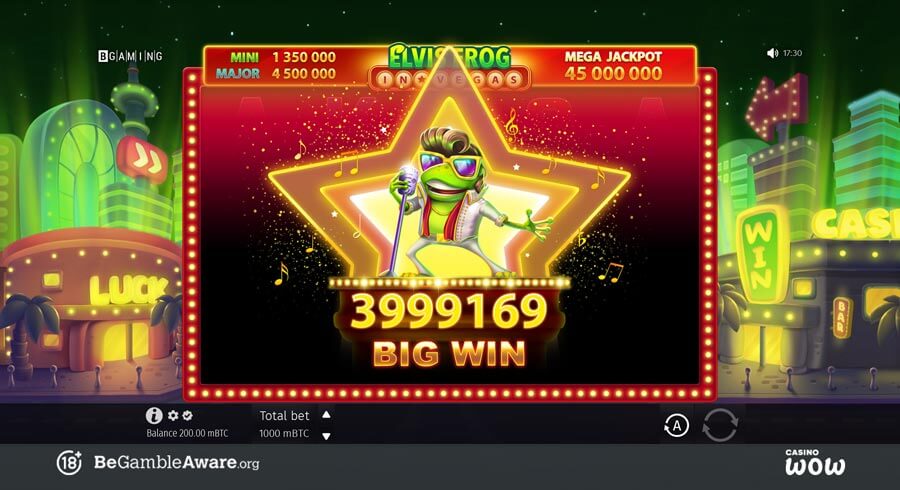 Elvis Frog in Vegas Big Win
