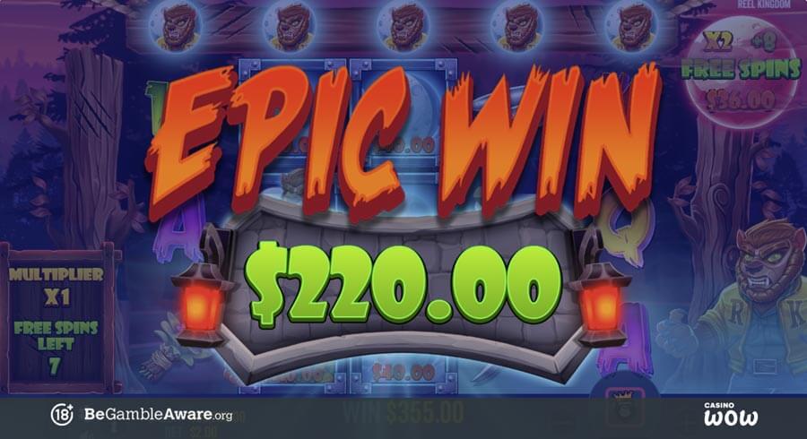 Fangtastic Freespins Big Win