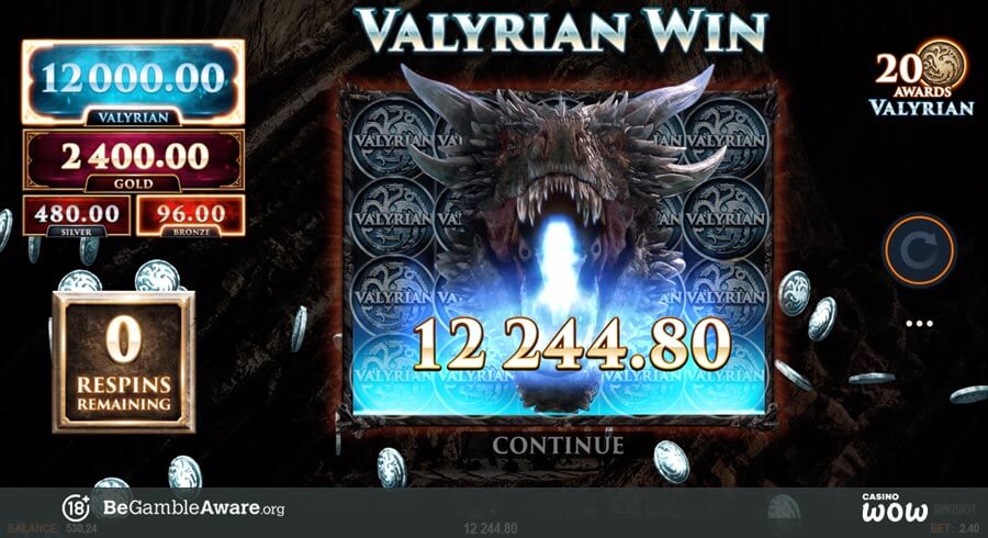 Game of Thrones Power Stacks Big Win