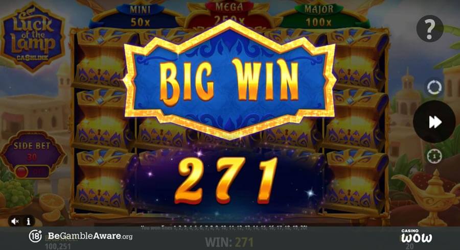 Luck of the Lamp CashLink Big Win