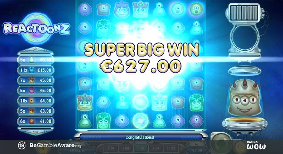 Reactoonz Big Win