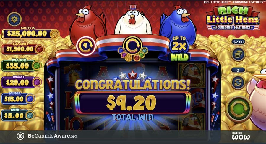 Rich Little Hens Founding Feathers Big Win