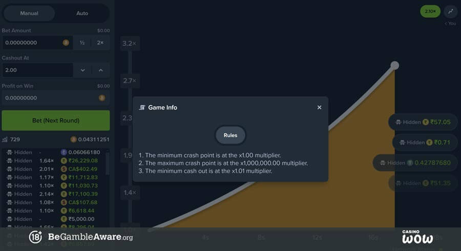 Stake Exclusive Crash Game Rules
