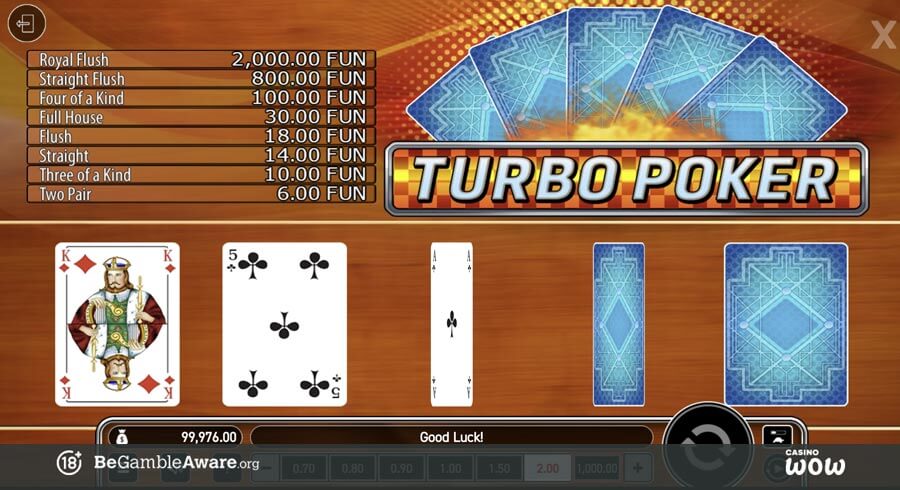 Turbo Poker Gameplay