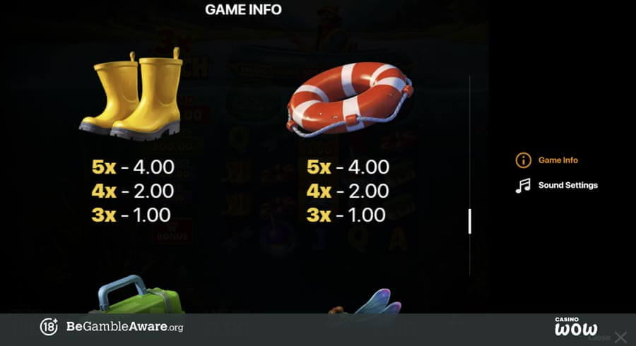 3x Catch Paytable