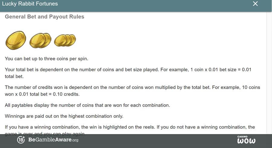 Lucky Rabbit Fortunes Rules