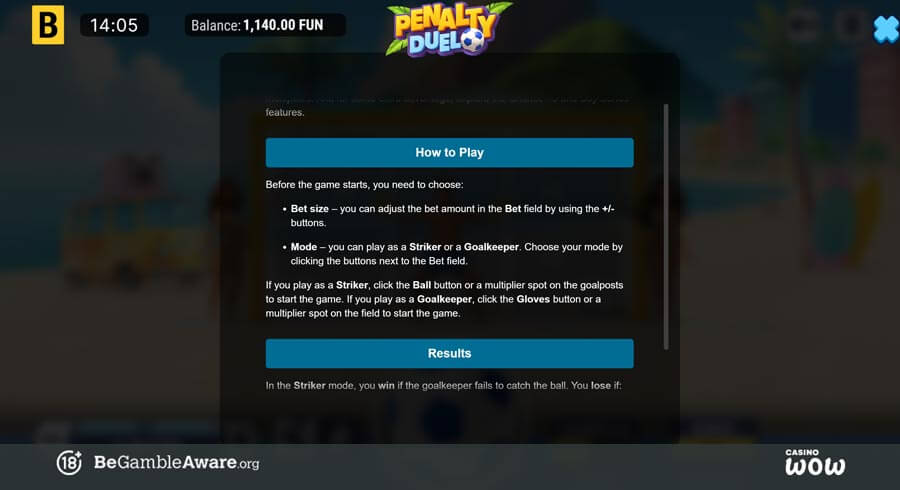 Penalty Duel Rules