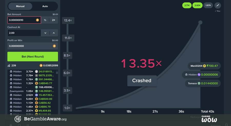Stake Exclusive Crash Game Gameplay Crashed