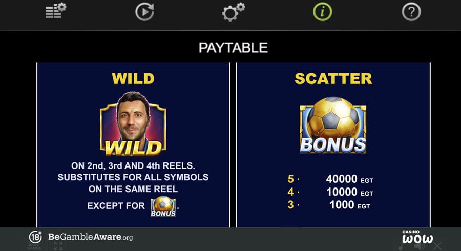Stoichkov 8 Paytable
