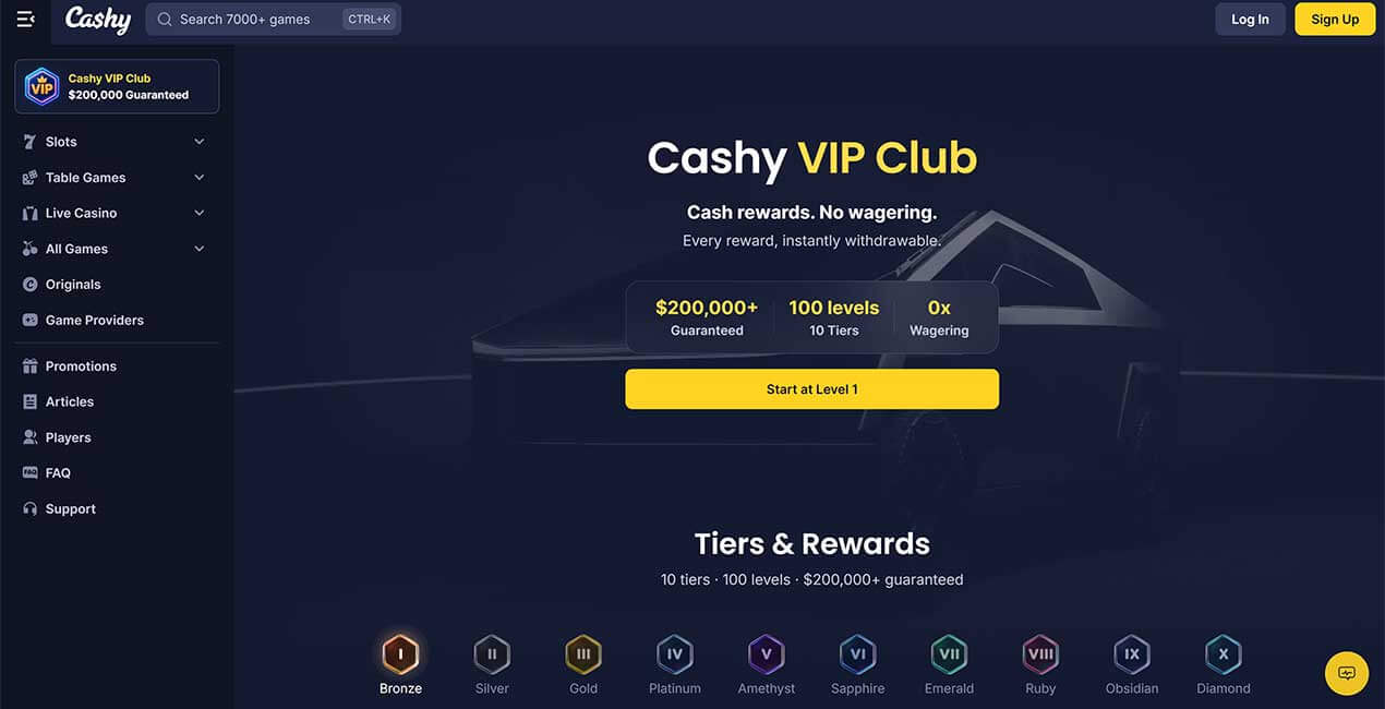 Cashy casino VIP Club