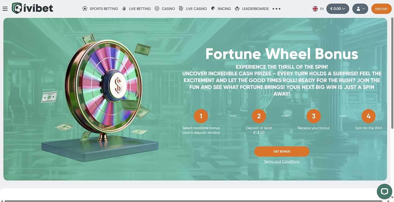Wheel of Fortune at Ivibet casino