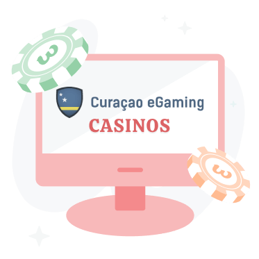 Logotipo de la licencia de juego de Curazao en un fondo azul