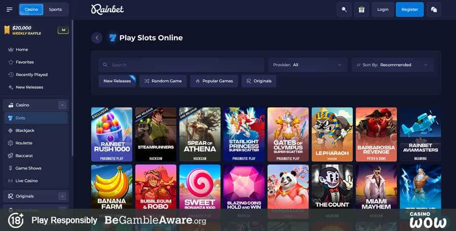 Rainbet Casino Games