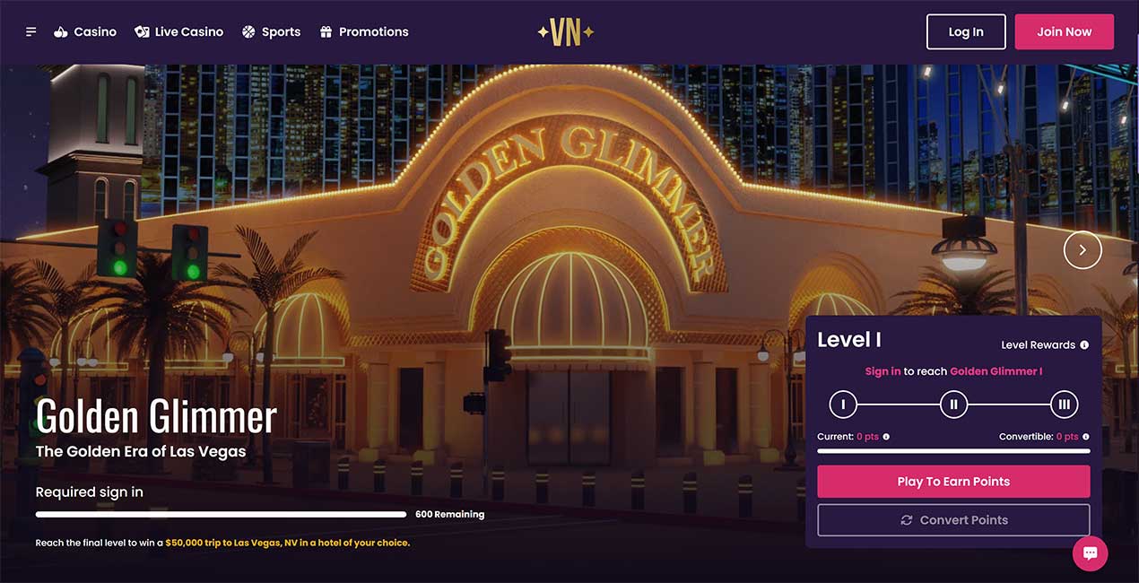 VegasNow casino Loyalty program