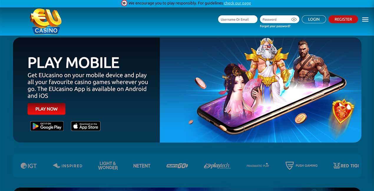 EUcasino Mobile App