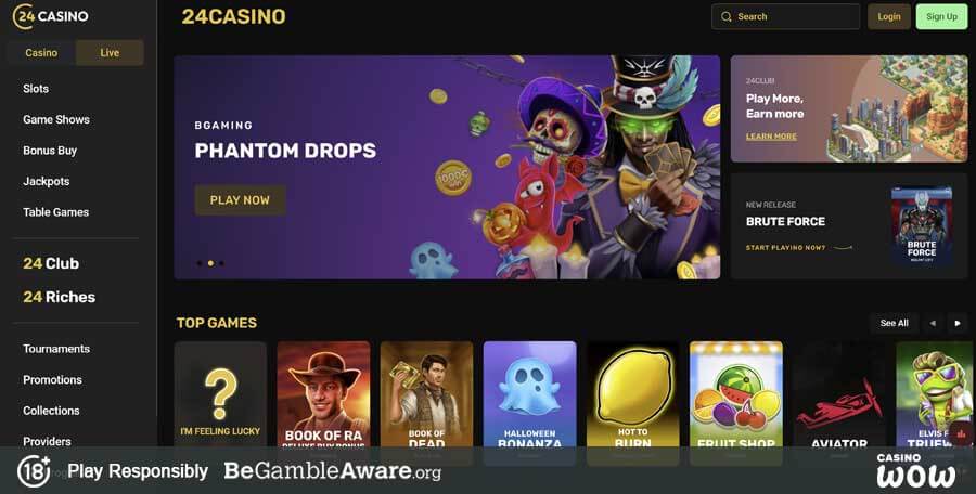 24Casino Lobby