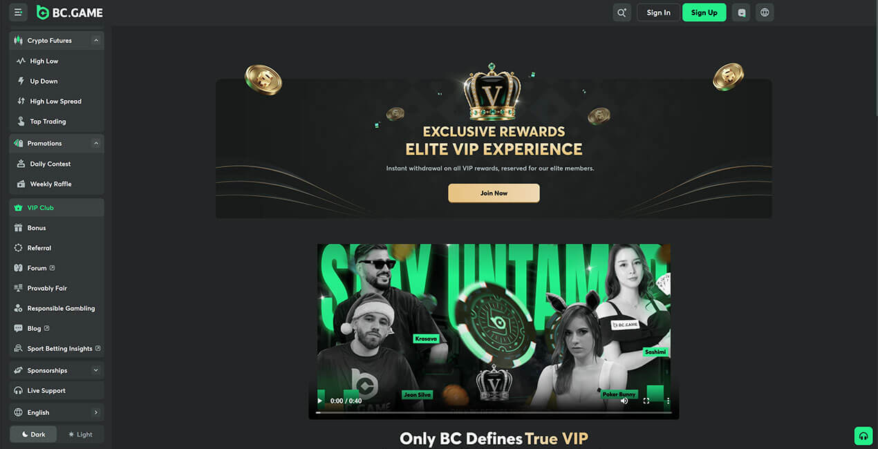BC.GAME casino VIP Club