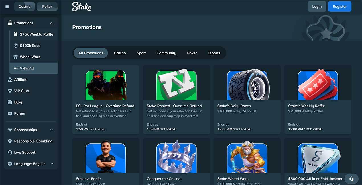 Stake casino promotions