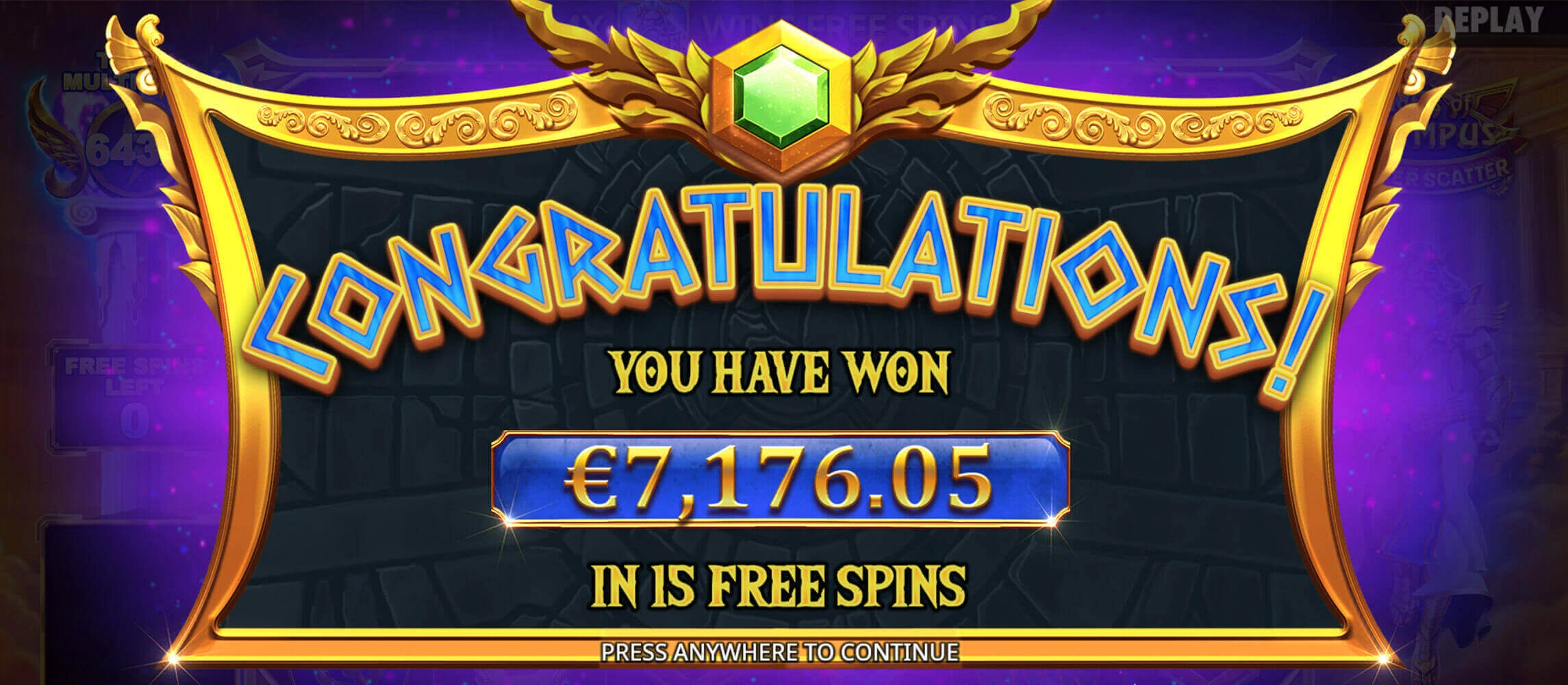 Big win on Pragmatic Play's Gates of Olympus Super Scatter