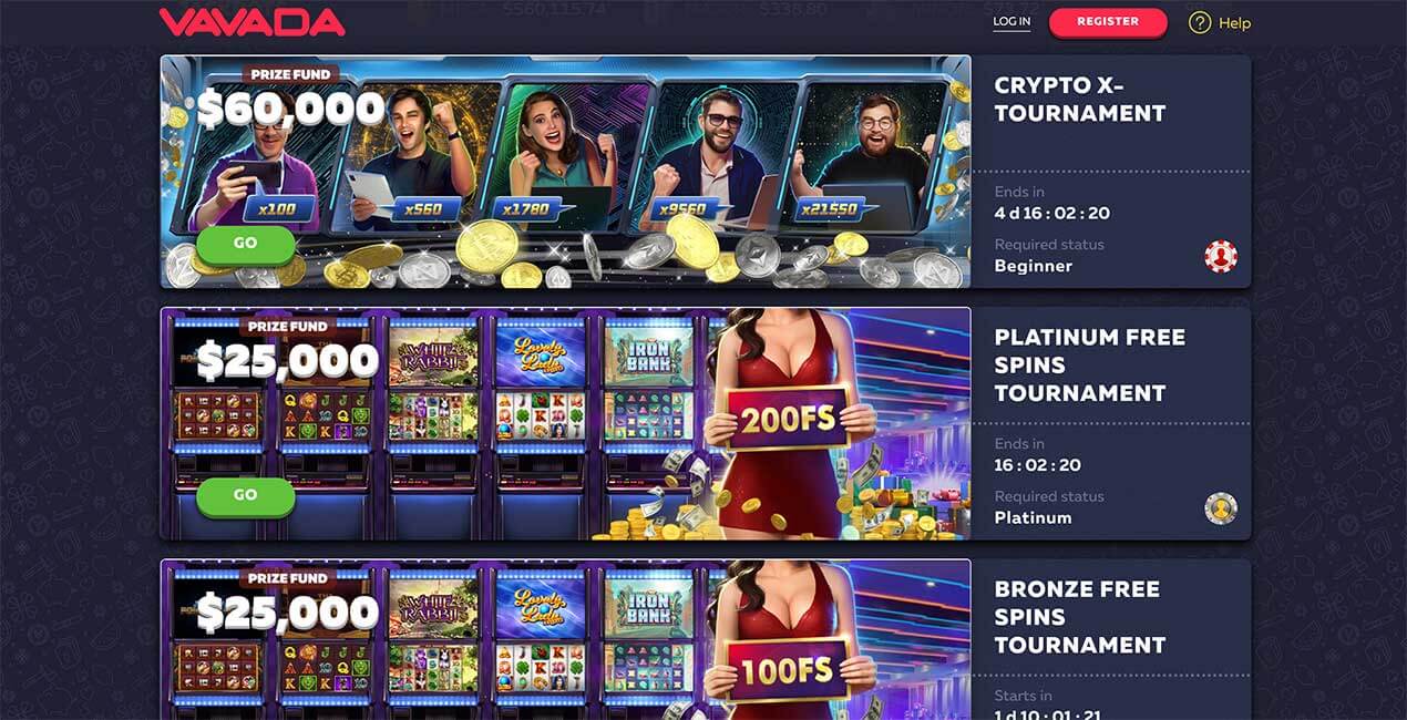 Tournaments at Vavada casino