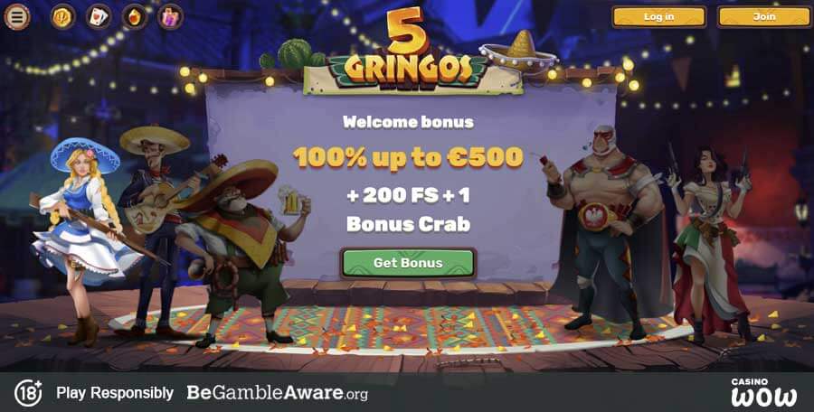 5Gringos Casino Lobby