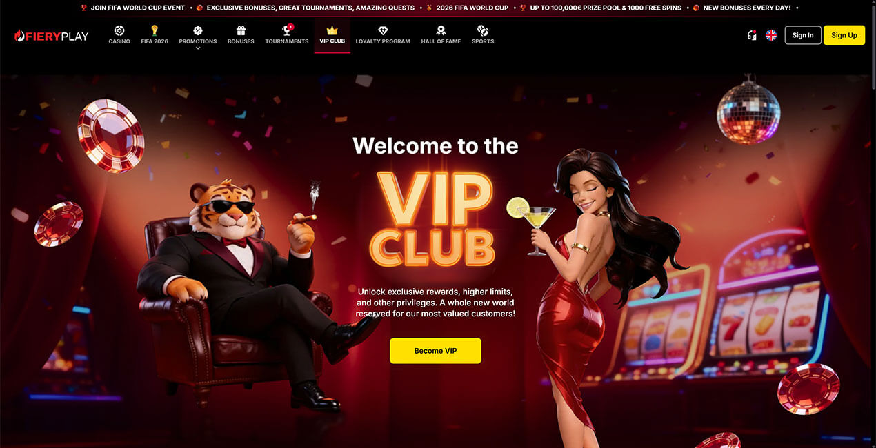 VIP Club at Fiery Play casino