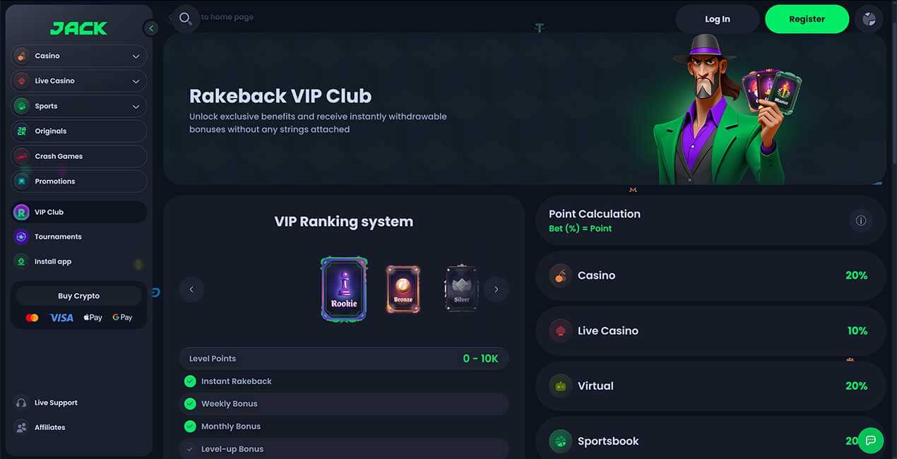 VIP Club at Jack casino