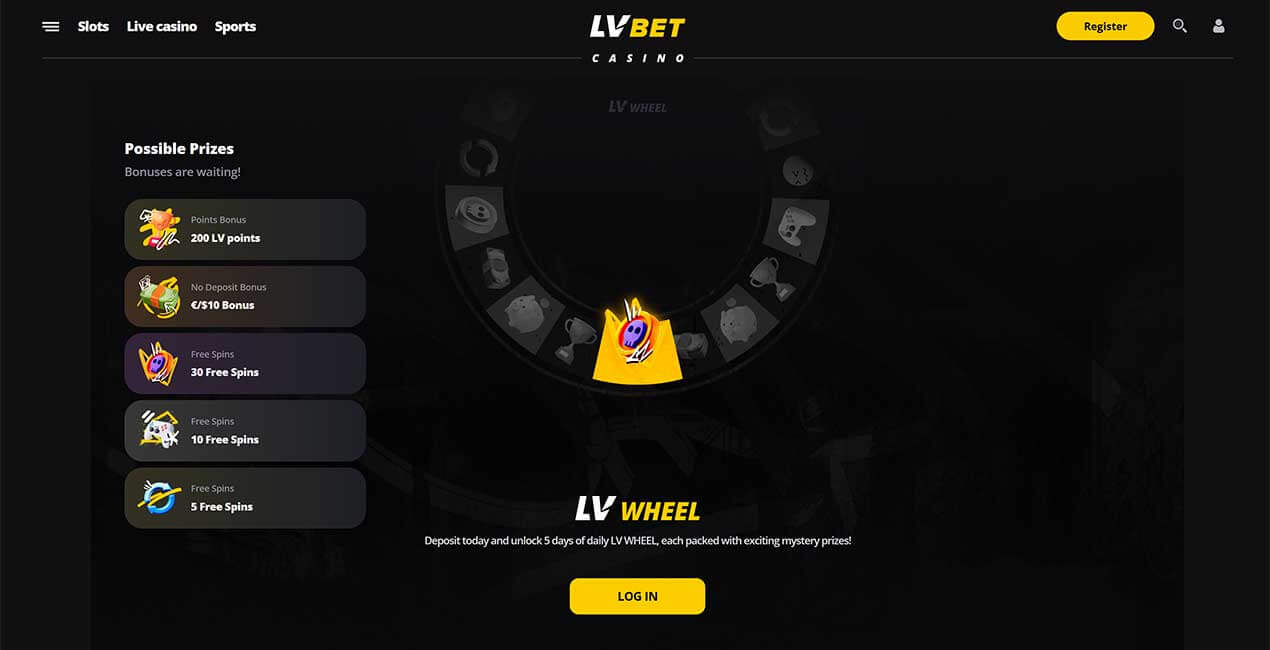 LV BET casino Wheel
