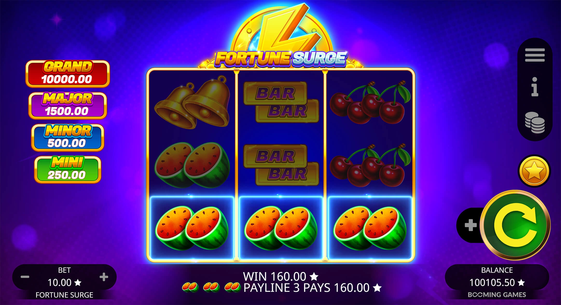 Fortune Surge Gameplay by Booming Games