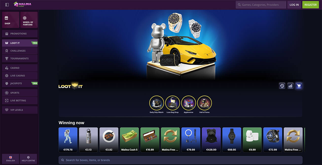 Loot It at Malina casino