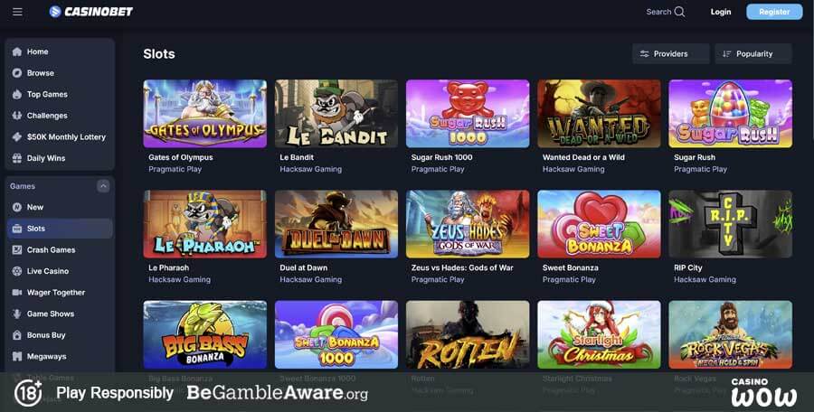 Casinobet Casino Games