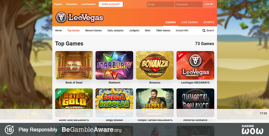 LeoVegas Casino Games