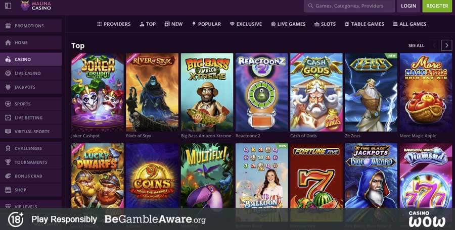 Malina Casino Games